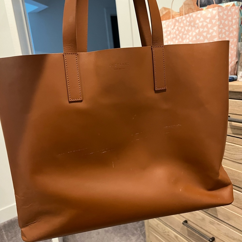 Everlane Brown Leather Tote Bag - Picture 2 of 5